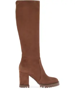 Gianvito Rossi: Коричневые ботинки 