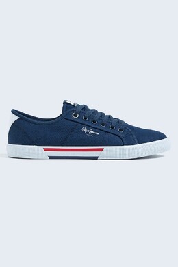 Pepe Jeans London: Синие кроссовки 