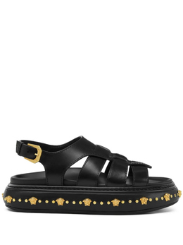 Versace: Чёрные сандалии 