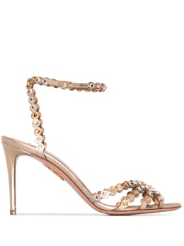 Aquazzura: Золотые босоножки  Tequila 85