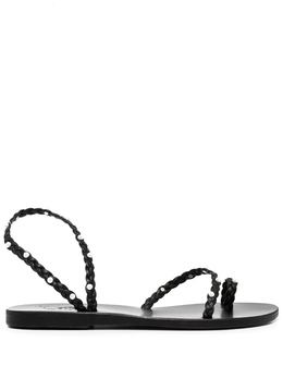 Ancient Greek Sandals: Чёрные сандалии  Eleftheria