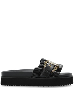 Versace Jeans Couture: Чёрные шлёпанцы 