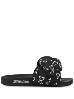 LOVE MOSCHINO: Чёрные шлёпанцы 