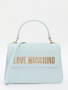 Love Moschino: Голубая спортивная сумка 