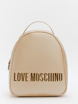 Love Moschino: Золотая спортивная сумка 