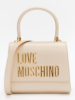 Love Moschino: Золотая спортивная сумка 