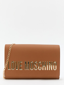 Love Moschino: Коричневый клатч 