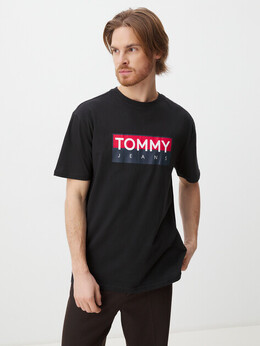 Tommy Jeans: Чёрная футболка 