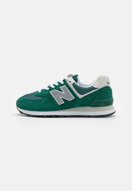 New Balance: Зелёные кроссовки 