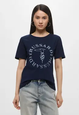 Trussardi: Синяя футболка 