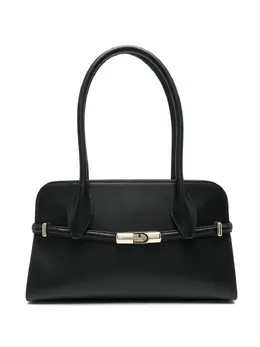 Furla: Чёрная сумка-шоппер 