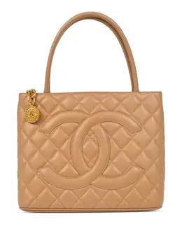 CHANEL Pre-Owned: Бежевая сумка-шоппер 