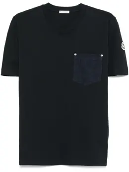 Moncler: Синяя футболка 