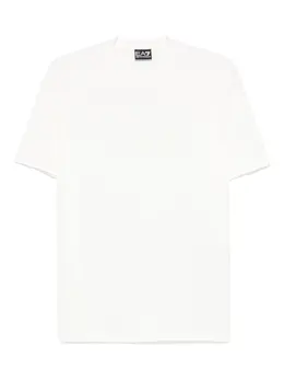Ea7 Emporio Armani: Белая футболка 