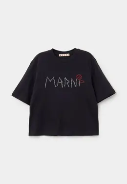 Marni: Чёрная футболка 