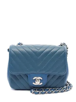 CHANEL Pre-Owned: Голубая сумка 