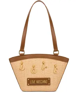 Love Moschino: Бежевая сумка 