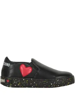 Love Moschino: Чёрные кроссовки 