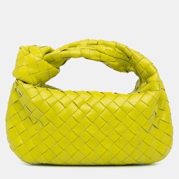 Bottega Veneta: Жёлтая сумка  Intrecciato