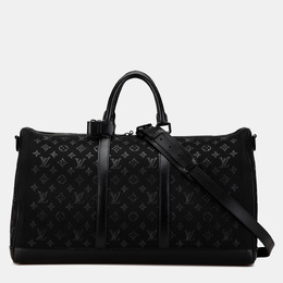 Louis Vuitton: Чёрная сумка  Keepall