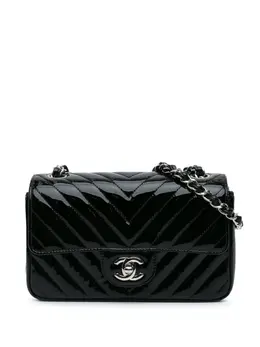 CHANEL Pre-Owned: Чёрная сумка через плечо 