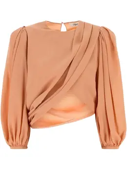 Chloé: Оранжевая блуза 