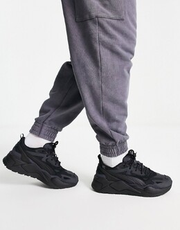 PUMA: Чёрные кроссовки  RS-X