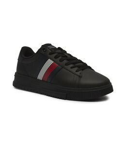 Tommy Hilfiger: Чёрные кроссовки 