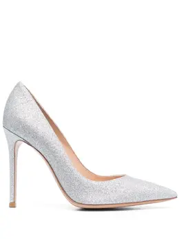 Gianvito Rossi: Серебристые туфли 