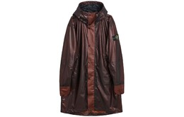 Stone Island: Бордовое пальто 