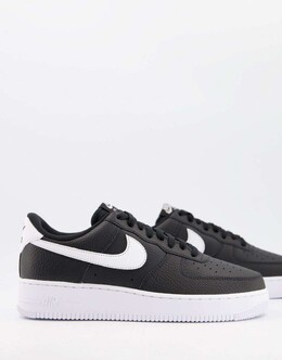 Nike: Чёрные кроссовки  Air Force 1