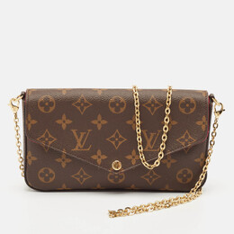 Louis Vuitton: Коричневая сумка  Pochette