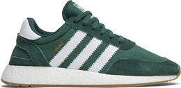 Adidas: Зелёные кроссовки  Iniki Runner