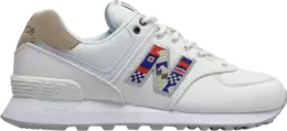 New Balance: Белые кроссовки 