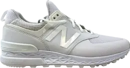 New Balance: Белые кроссовки  574
