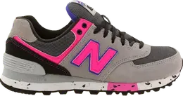 New Balance: Серые кроссовки 