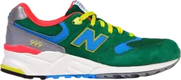 New Balance: Зелёные кроссовки 