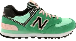 New Balance: Зелёные кроссовки 