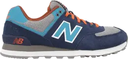 New Balance: Синие кроссовки  574
