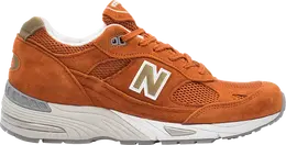 New Balance: Оранжевые кроссовки  991