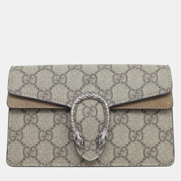 Gucci: Бежевая сумка  GG Supreme
