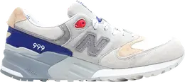 New Balance: Серые кроссовки 