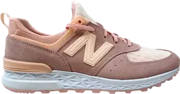 New Balance: Розовые кроссовки  574