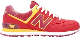 New Balance: Красные кроссовки  574