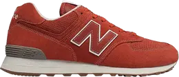New Balance: Оранжевые кроссовки  574