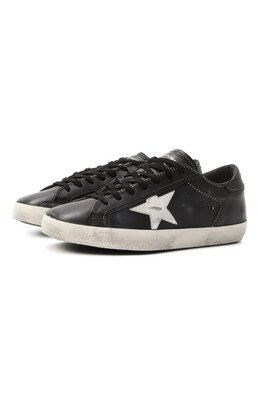 Golden Goose Deluxe Brand: Чёрные кеды  Super Star