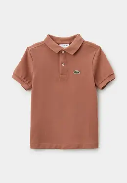 Lacoste: Коричневое поло 