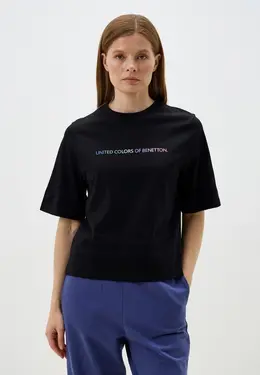 United Colors of Benetton: Чёрная футболка 