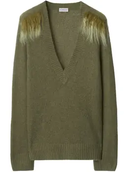 Burberry: Зелёный свитер 