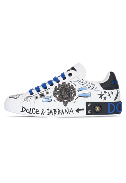 DOLCE&GABBANA: Белые кеды 